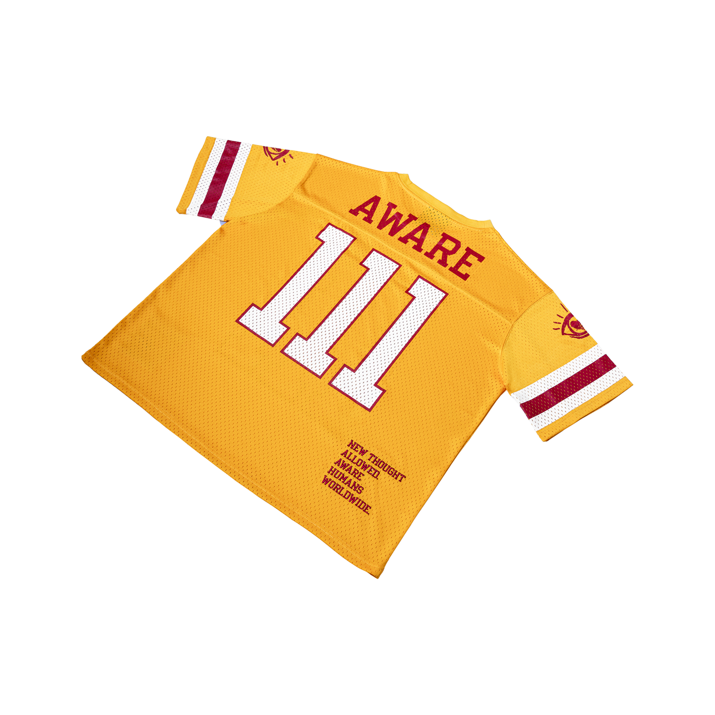 Aware Humans Classic '111' Football Jersey (Gold/Crimson)