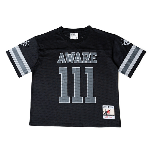 Aware Humans Classic '111' Football Jersey (Black/Grey)