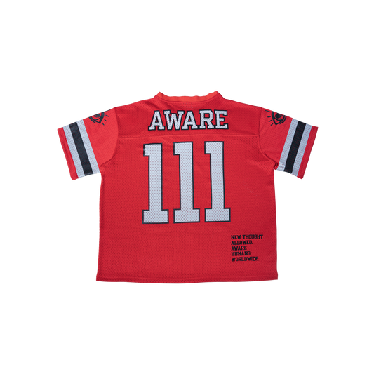 Aware Humans Classic '111' Football Jersey (Red/Grey)