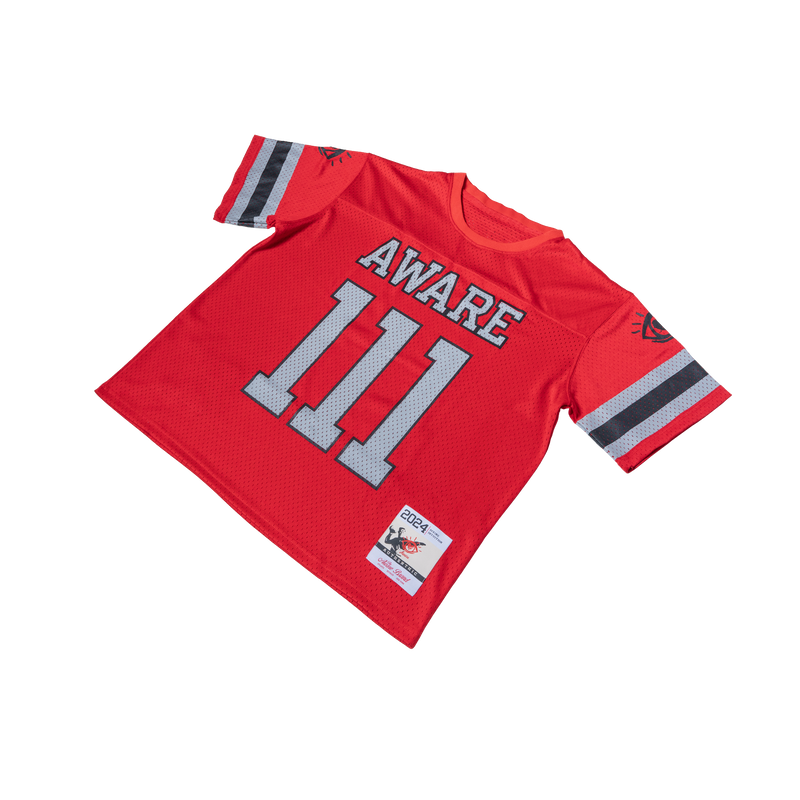 Aware Humans Classic '111' Football Jersey (Red/Grey)