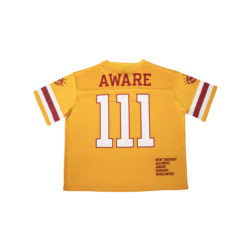 Aware Humans Classic '111' Football Jersey (Gold/Crimson)