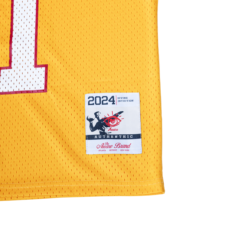 Aware Humans Classic '111' Football Jersey (Gold/Crimson)