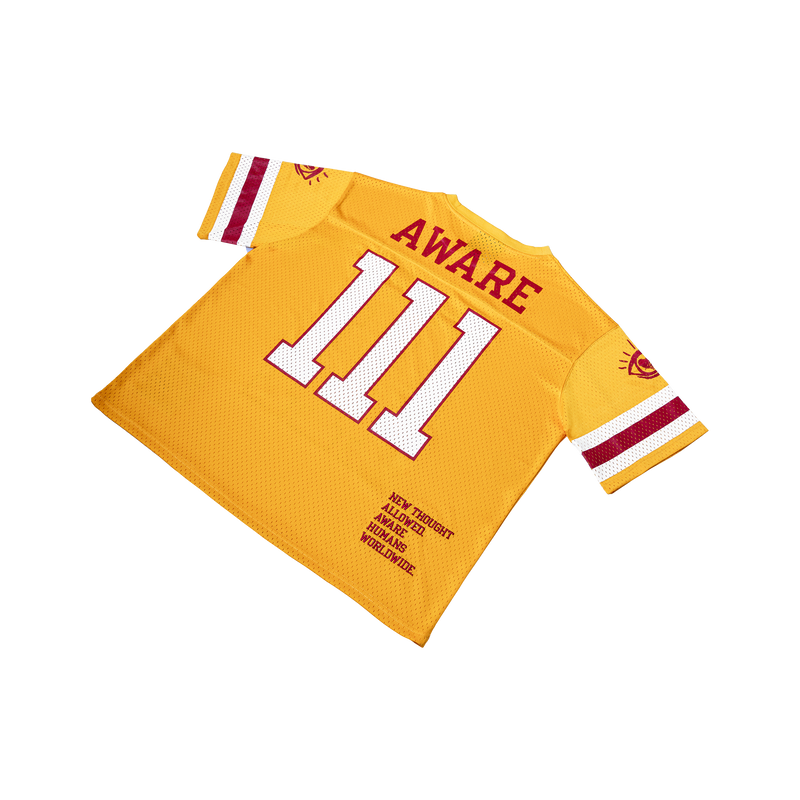 Aware Humans Classic '111' Football Jersey (Gold/Crimson)